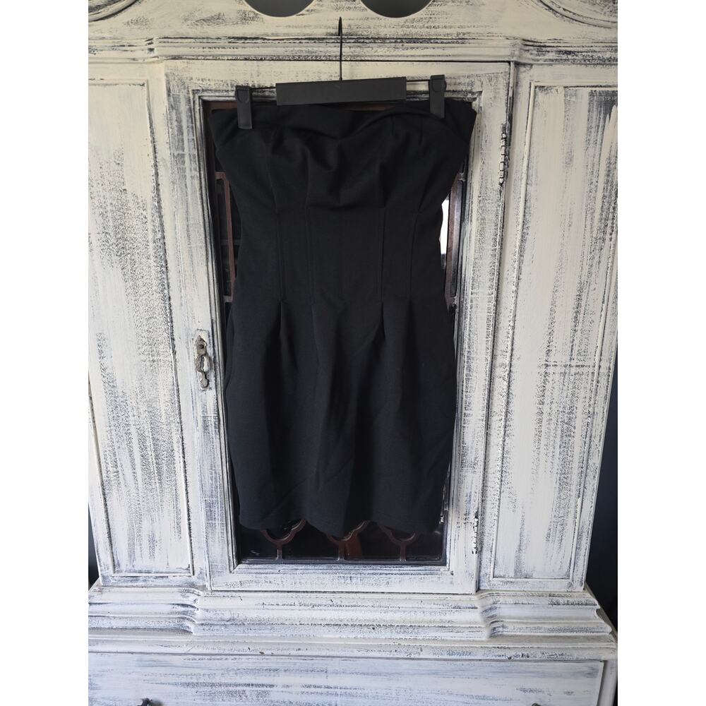 NWT Anthropologie Strapless Black Mini Dress - Size 2 - Picture 5 of 5